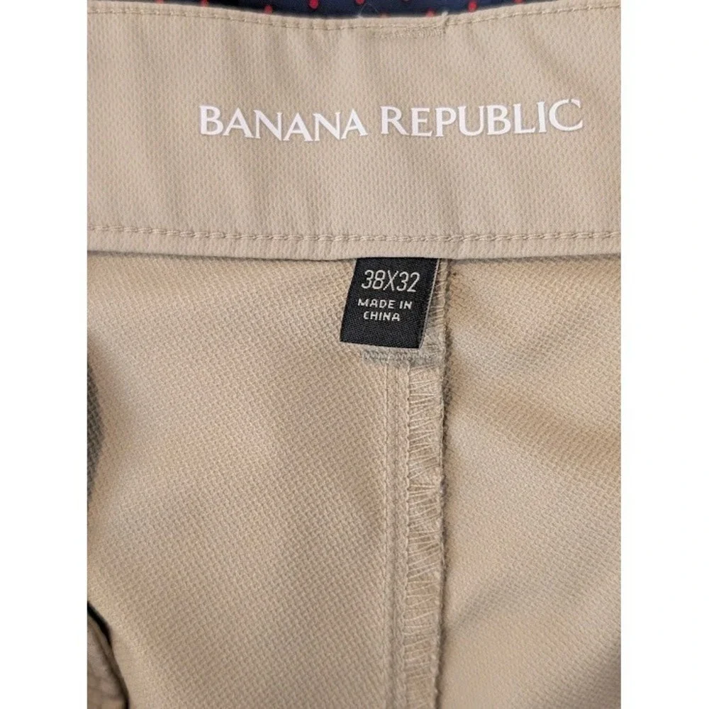 Banana Republic Performance Chinos Mens 38x32‎ (Fits 39x31) Tan Zipper Pockets
